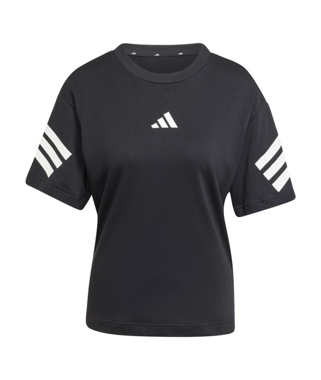 Camiseta adidas Future Icons 3 Bandas Mujer Negro