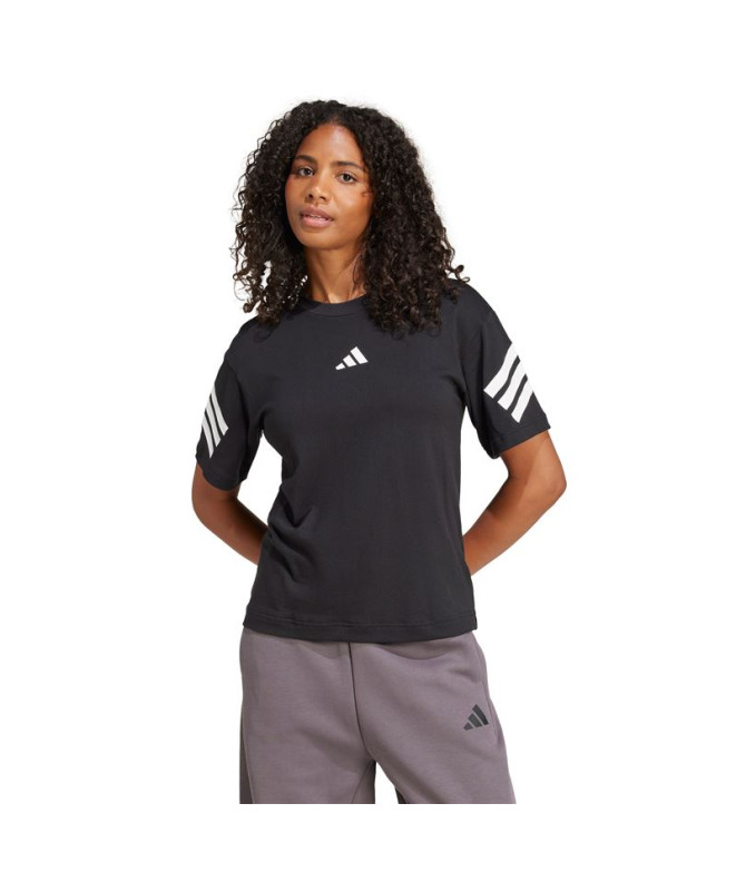 Camiseta adidas Future Icons 3 Bandas Mulher Preto