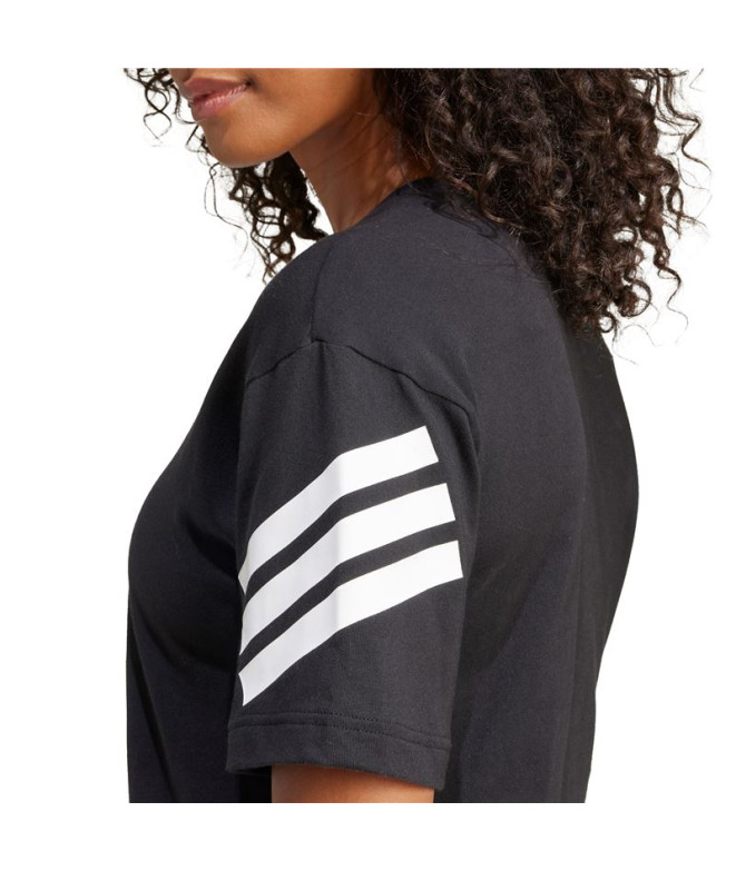 Camiseta adidas Future Icons 3 Bandas Mujer Negro