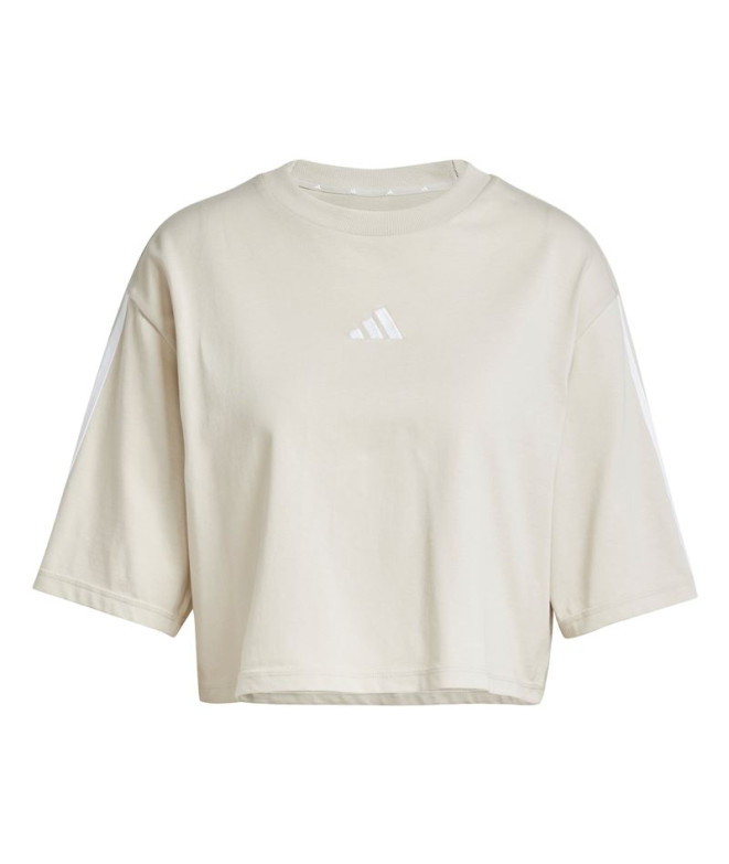 Camiseta adidas 3 Bandas Sj Tlr Mujer Azul/Blanco