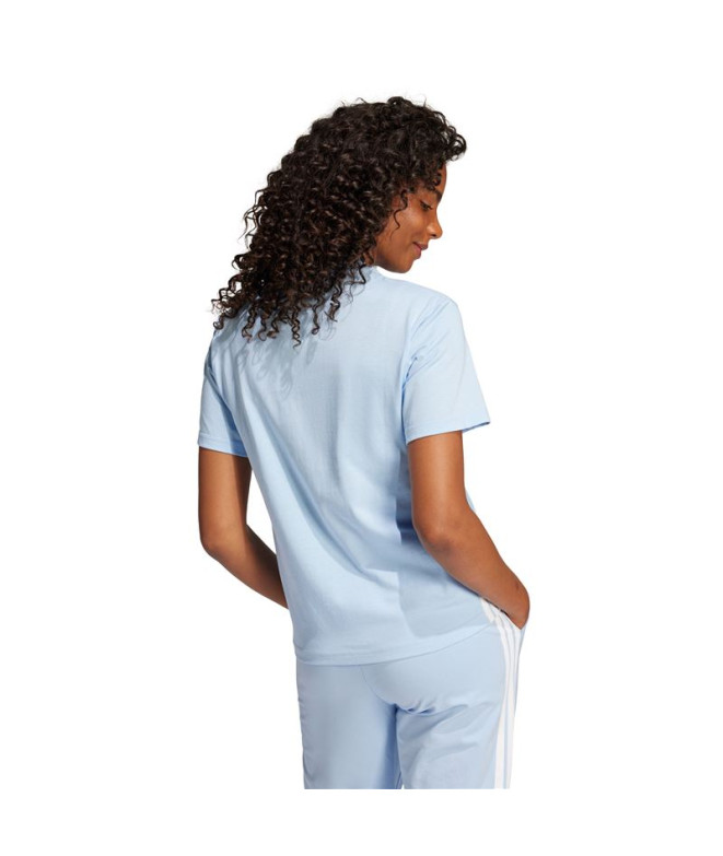 T-shirt adidas 3 Bandes Sj Femme Bleu/Blanc