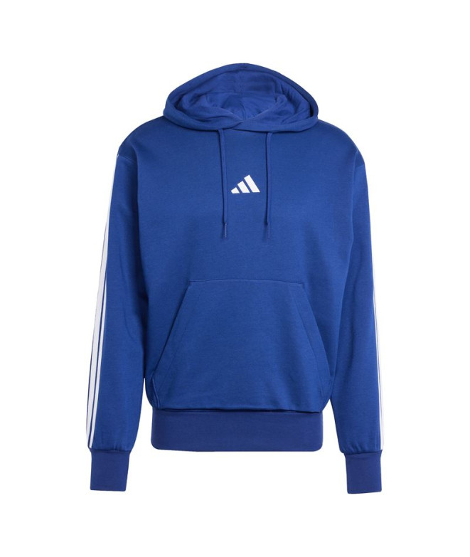 Sudadera adidas 3 Bandas Fl Hd Hombre Azul Oscuro/Blanco