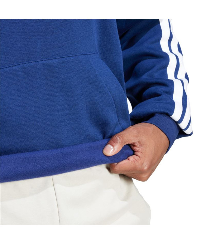 Sweat adidas 3 Bandes Fl Hd Homme Bleu Foncé/Blanc