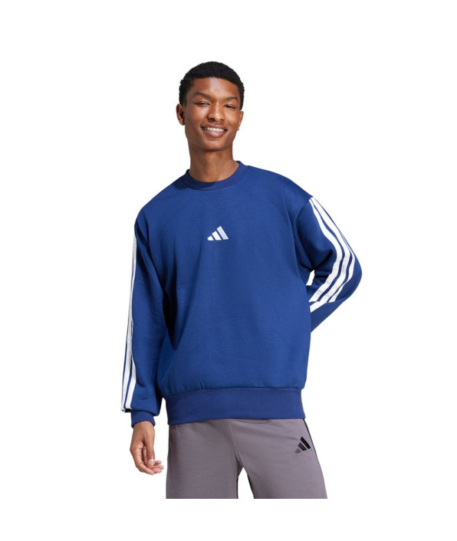 Sweat adidas 3 Bandas Fl Swt Homme Bleu...