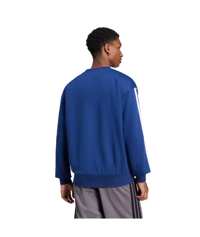 Moletom adidas 3 Bandas Fl Swt Homem Azul...