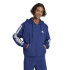 Moletom adidas 3 Bandas French Terry Fz Hd Homem Azul Escuro/Branco
