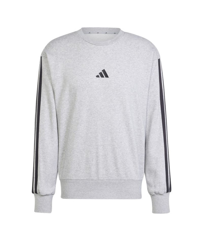 Sudadera adidas 3 Bandas French Terry Swt Hombre Gris/Negro
