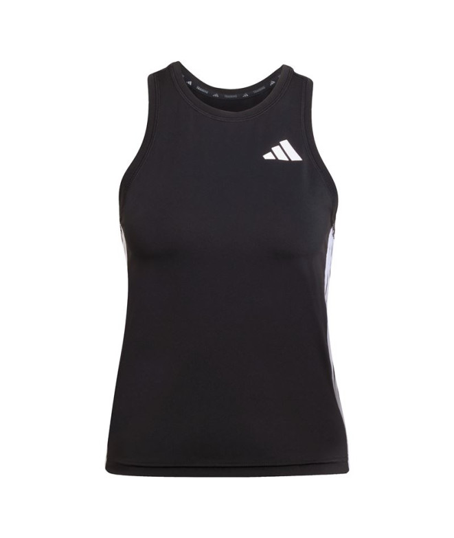 Camiseta de Fitness adidas We 3 Bandas Tk Mujer Negro/Blanco