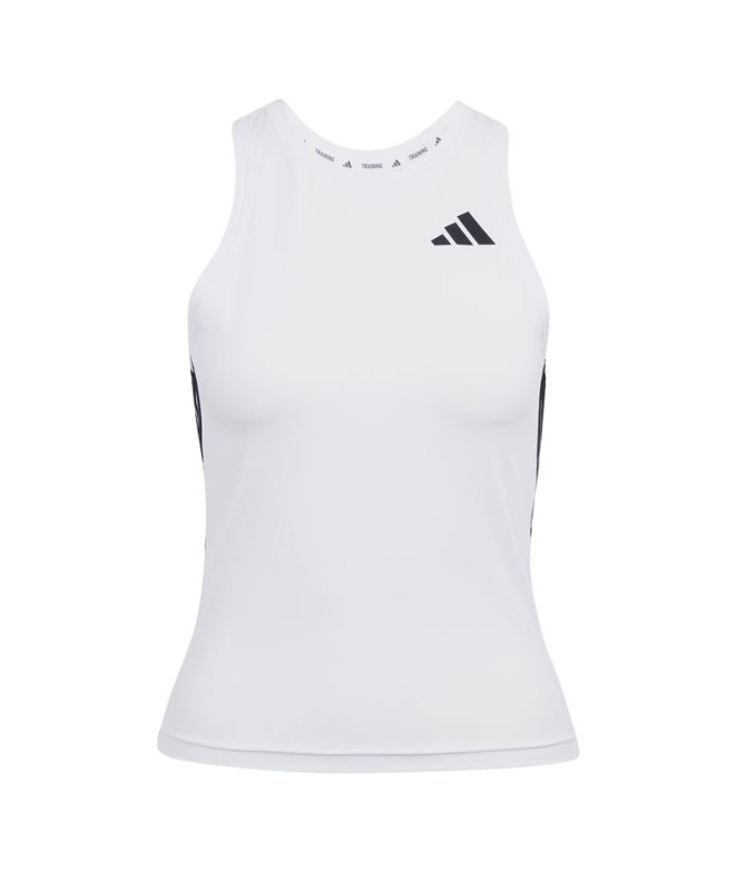 Camiseta de Fitness adidas We 3 Bandas Tk Mujer Blanco/Negro
