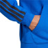 Moletom adidas 3Bandas French Terry Fz Hd Homem Azul/Preto