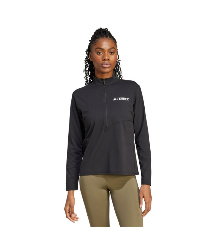 T-shirt de Montagne adidas Mt Halfz Ls Femme Noir