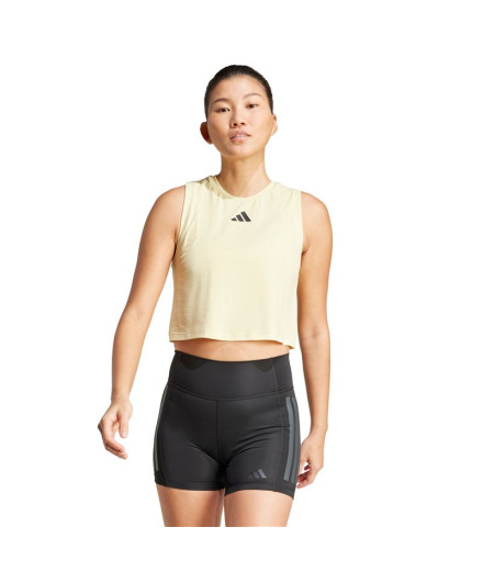 T-shirt de Fitness adidas Boxy Tank 3 Bandas Femme Bleu... 2