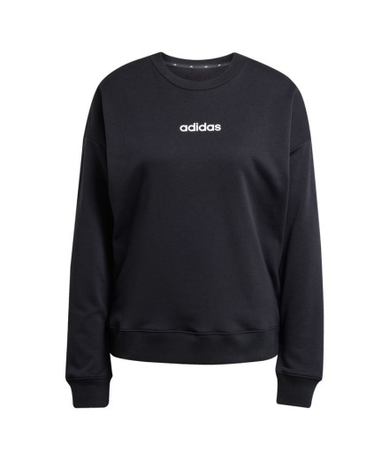 Sudadera adidas Lin French Terry Swt Mujer Negro/Blanco