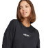 Sudadera adidas Lin French Terry Swt Mujer Negro/Blanco