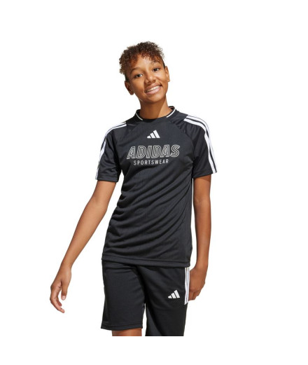 Camiseta adidas Hot Infantil Preto/Branco 2