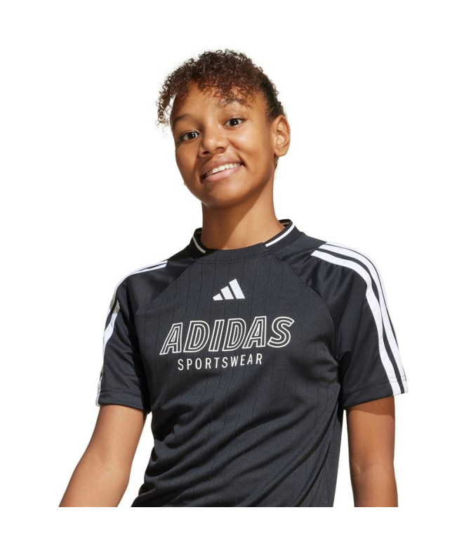 Camiseta adidas Hot Infantil Preto/Branco