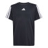 Camiseta de Fitness adidas Tr-Es 3 Bandas Niño Negro/Blanco
