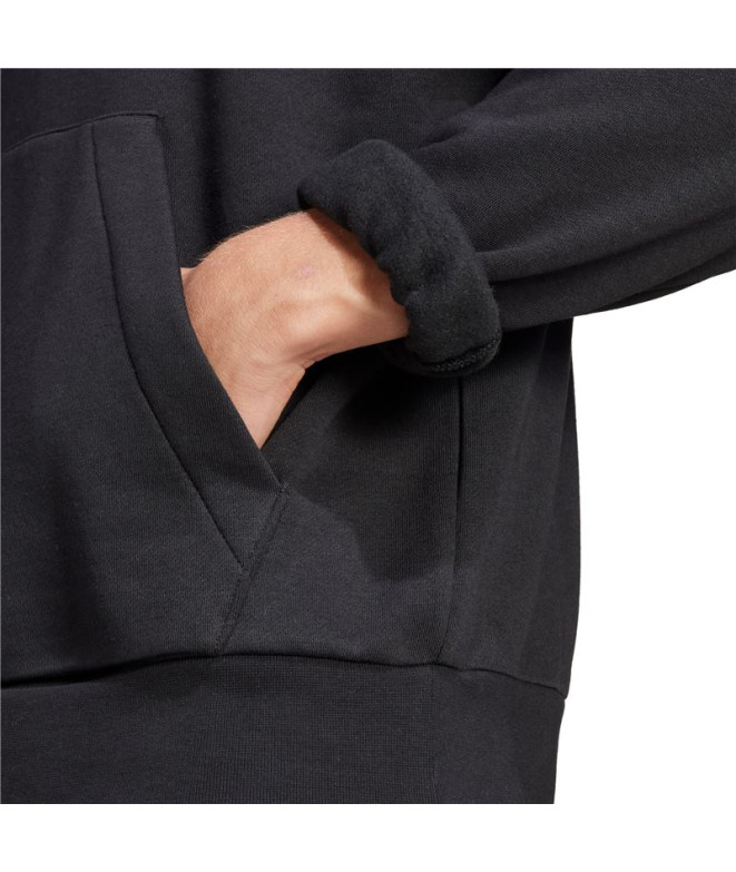 Moletom adidas Lin Fl Hd Homem Preto/Branco