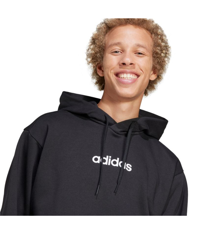 Sweat adidas Lin Fl Hd Homme Noir/Blanc