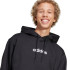 Moletom adidas Lin Fl Hd Homem Preto/Branco