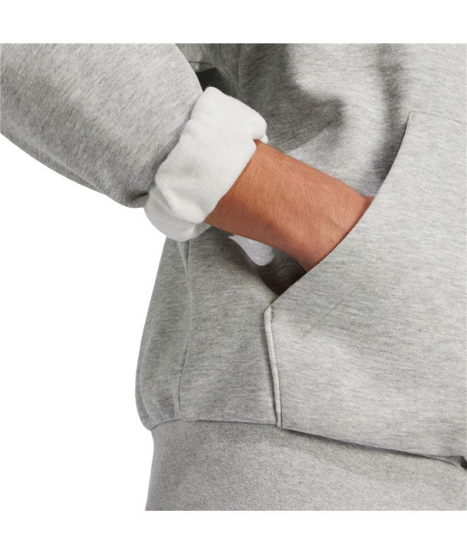 Sweat adidas Lin Fl Hd Homme Gris/Noir