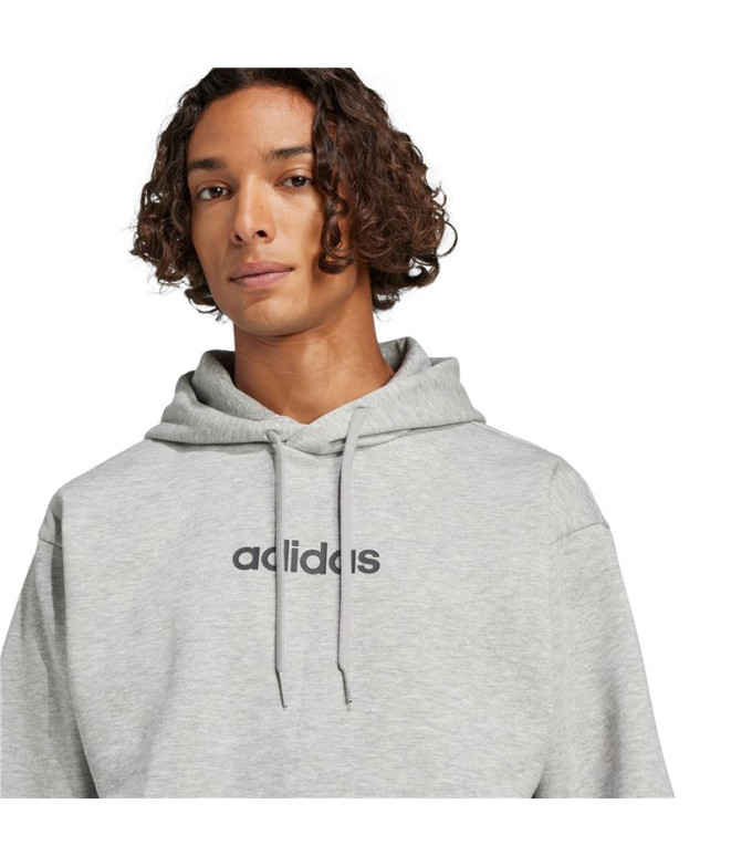 Moletom adidas Lin Fl Hd Homem Cinza/Preto