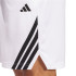 Pantalones de Baloncesto adidas 3 Bandas Short Hombre Blanco/Negro