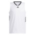 Camiseta de Basquetebol adidas 3 Bandas Tank Homem Branco/Preto