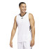 Camiseta de Basquetebol adidas 3 Bandas Tank Homem Branco/Preto