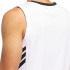 Camiseta de Basquetebol adidas 3 Bandas Tank Homem Branco/Preto