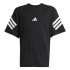 Camiseta adidas Future Icons 3 Bandas Infantil Preto/Branco