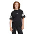 Camiseta adidas Future Icons 3 Bandas Infantil Preto/Branco