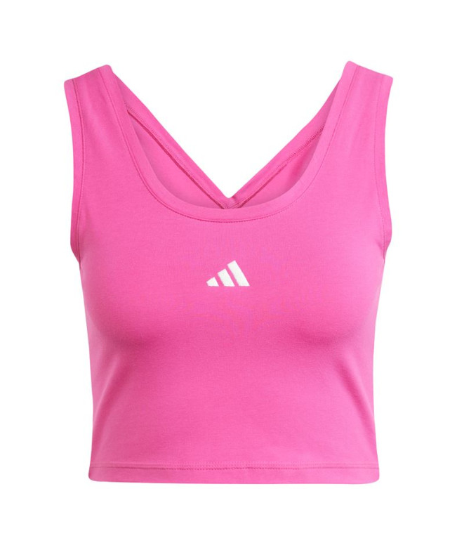 Camiseta adidas Sl Sj Tk Mujer Fuscsia/Blanco