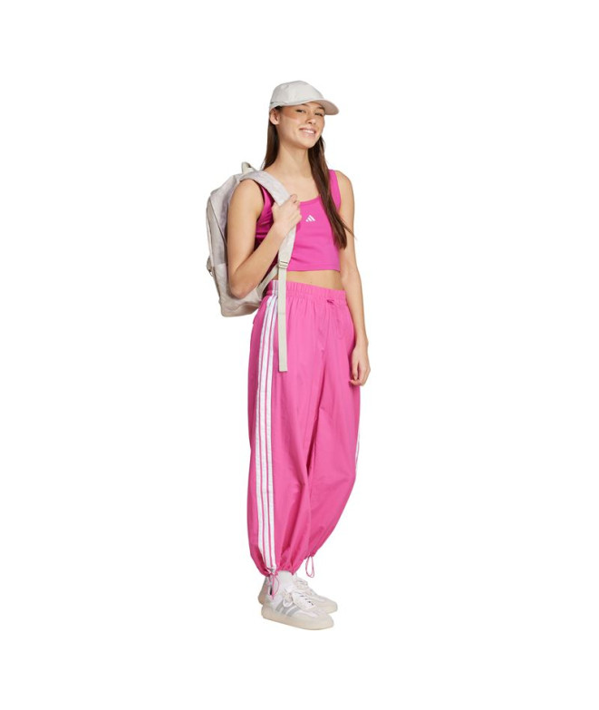 Camiseta adidas Sl Sj Tk Mulher Fúcsia/Branco