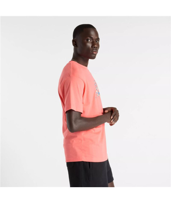 Camiseta New Balance Nautical Logo Hombre Naranja