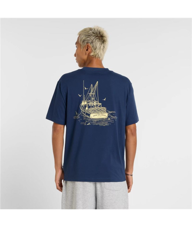 T-shirt New Balance Lobster Boat Homme Bleu Marine
