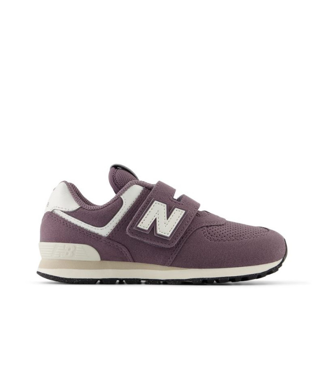 Zapatillas New Balance 574 Hook & Loop Infantil Vino de hielo oscuro