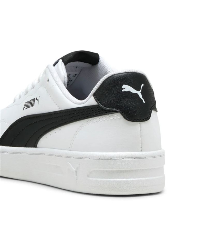Chaussures Puma Court Lally Fille Blanc/Noir