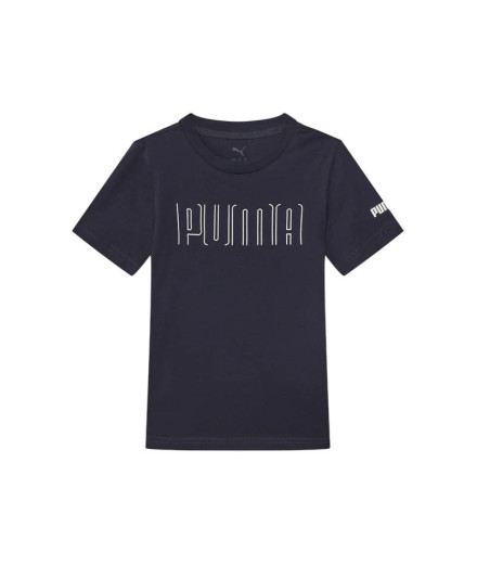 Camiseta Puma Sport Graphic B Infantil Preto