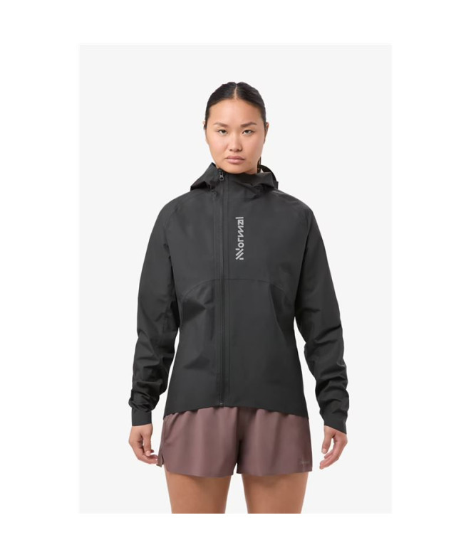Casaco de Trail Nnormal Trail Rain Mulher Preto