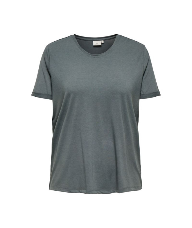 Camiseta Only Carmoster Fold Up Noos Balsam Green Mujer