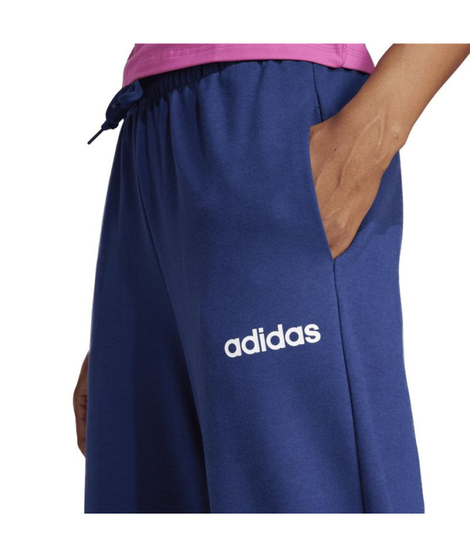 Calça adidas Lin French Terry Cf Mulher Azul...