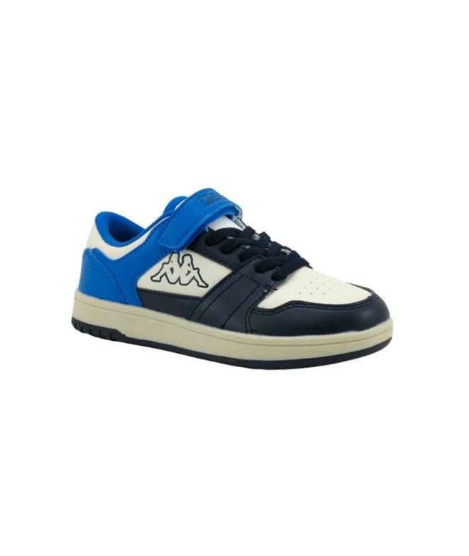 Zapatillas Kappa Rernal Ev Infantil Blanco Tofu/Azul Marino