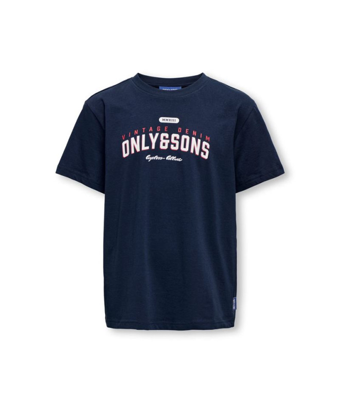 Camiseta Only & Sons Osjlenny Life Reg Vintage Navy Blazer Print:Ag Infantil
