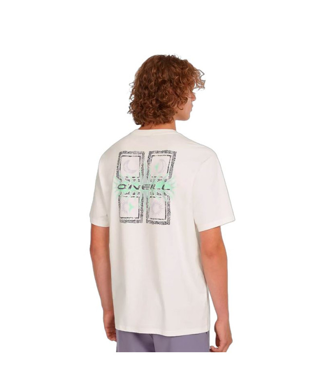 Camiseta O'Neill Gráfico Retro  Homem Branco