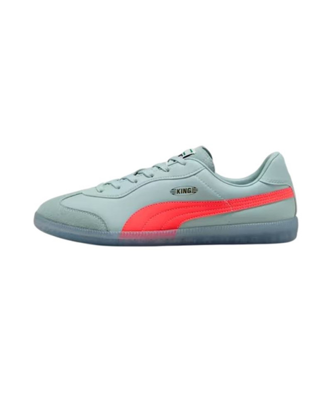 Sapatilhas de Futsal Puma King 21 It Modern Mint-Glowing Vermelho Homem