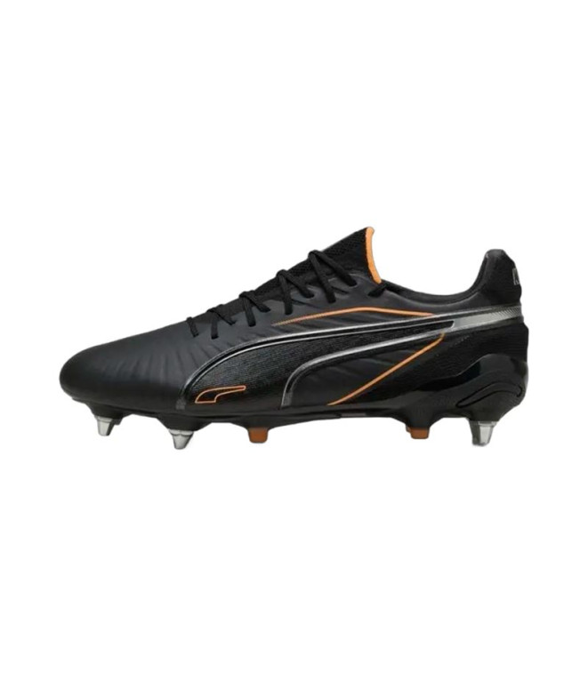 Bottes de football de Football Puma King Ultimate Mxsg Noir-Heat Fire- Argent Homme