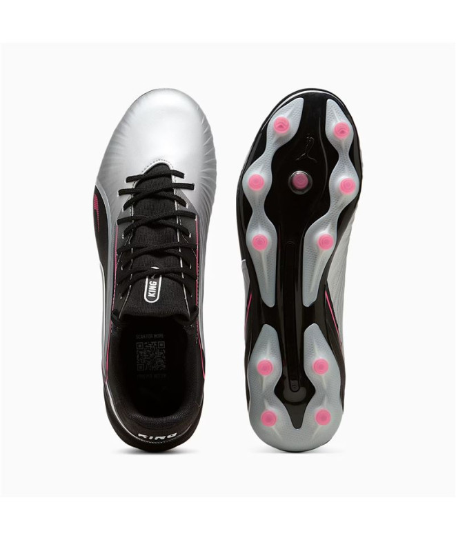 Botas de fútbol Puma King Match Fg/Ag, Silver...