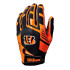 Gants de Football américain Wilson Ad Nfl Stretch Fit Cn Noir/Orange