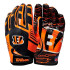 Gants de Football américain Wilson Ad Nfl Stretch Fit Cn Noir/Orange
